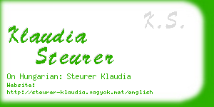 klaudia steurer business card